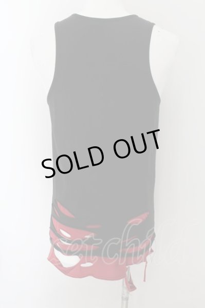 画像2: CIVARIZE / オパールダメージロングタンクトップ 44 ブラックｘレッド O-24-10-10-061-CI-to-YM-OS (2)