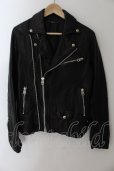 画像1: 【WINTERセール】CIVARIZE / ベジタブルタンニングシープレザーダブルライダースジャケット 46 ブラック O-24-10-10-066-CI-ou-YM-ZS (1)