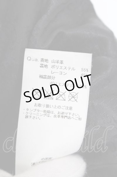 画像3: CIVARIZE / DoomゴートレザーWライダースジャケット 46 ブラック O-24-10-10-068-CI-ou-YM-OS (3)