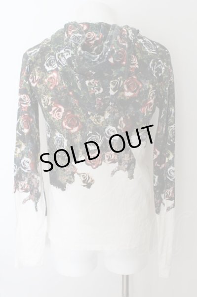 画像2: NO ID. / RoseプリントZIPUPパーカー 1 マルチｘホワイト O-24-10-10-073-NO-to-YM-ZT089 (2)