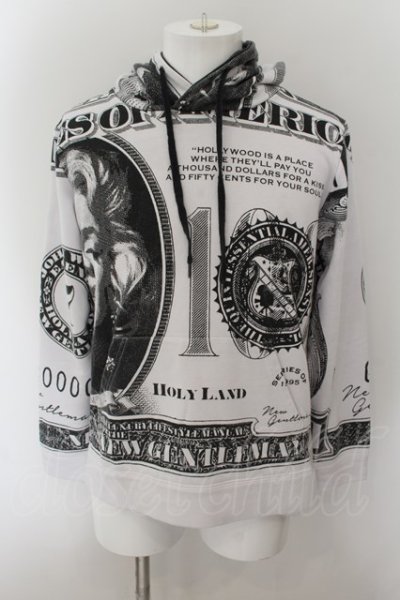 画像1: 【WINTERセール】JOHNNY WOLF / DOLLAR_BILLプルオーバーパーカー 2 ホワイト O-24-10-10-076-JO-to-YM-ZT378
