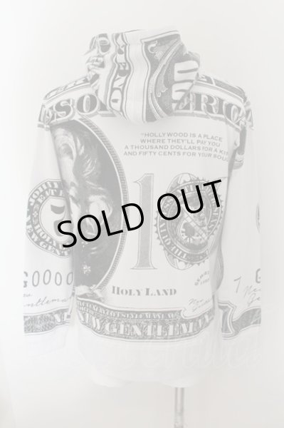 画像2: JOHNNY WOLF / DOLLAR_BILLプルオーバーパーカー 2 ホワイト O-24-10-10-076-JO-to-YM-ZT378 (2)