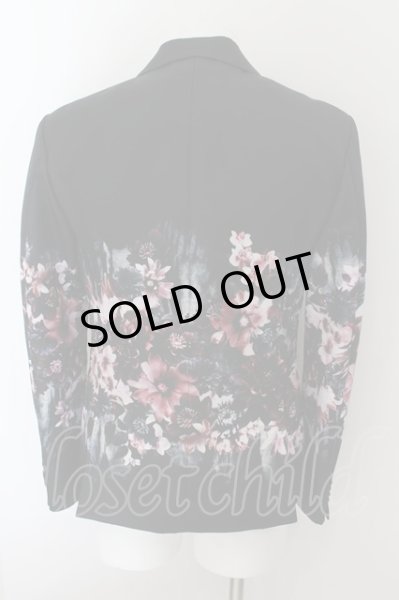 画像2: JOHNNY WOLF / STUDENT-FIORE(スチューデント-フィオーレ)フラワー柄テーラードジャケット 1-2 ブラック O-24-10-10-078-JO-ja-YM-OS (2)