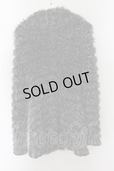 画像2: TORNADO MART / ワイルドMIXフェザーヤーンガウンカーディガン M ブラックMIX O-24-10-10-087-TO-ou-YM-OS (2)