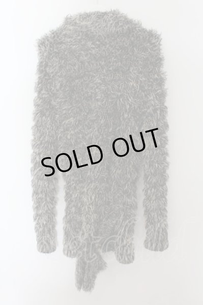 画像2: TORNADO MART / ワイルドMIXフェザーヤーンガウンカーディガン L ベージュMIX O-24-10-10-088-TO-ou-YM-ZT090 (2)