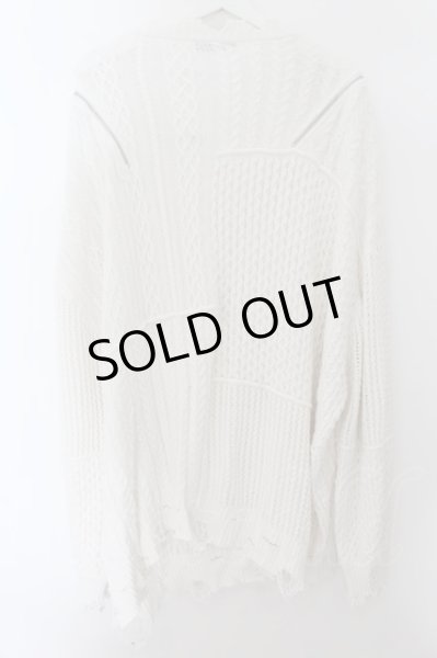 画像2: CIVARIZE / ブロークンワイドニットカーディガン F ホワイト O-24-10-10-091-CI-to-YM-OS (2)