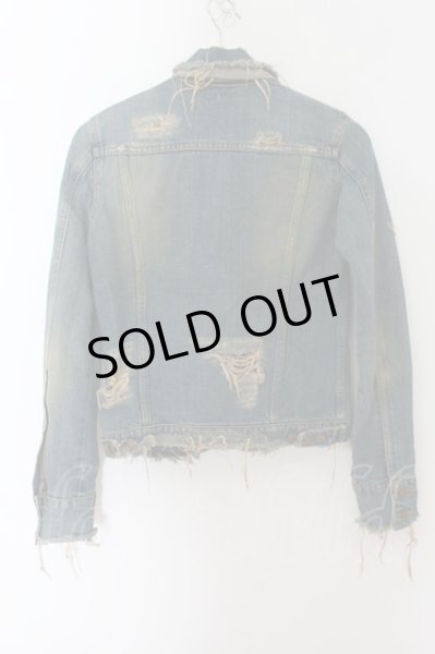 画像2: LGB / ヴィンテージダメージデニムジャケット Gジャン S(レディース） インディゴ O-24-10-10-096-LG-ja-YM-ZT231 (2)