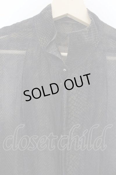 画像2: IFSIXWASNINE / TXS-4/W パイソンバルーン袖シャツ 1 ブラウンｘブラック O-24-10-10-006-IF-sh-YM-OS (2)