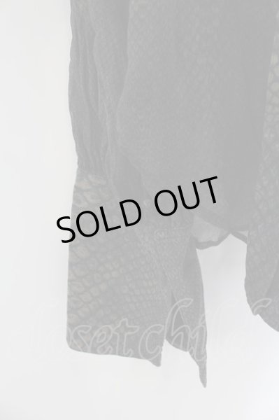 画像3: IFSIXWASNINE / TXS-4/W パイソンバルーン袖シャツ 1 ブラウンｘブラック O-24-10-10-006-IF-sh-YM-OS (3)