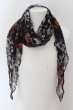 画像1: CIVARIZE / ワッシャーレオパードシフォンストール  ブラックxレッド O-24-10-10-104-CI-za-YM-OS (1)