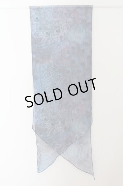 画像2: CIVARIZE / ピーコックシフォンストール  ブルー O-24-10-10-106-CI-za-YM-ZT413 (2)