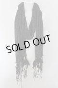 KMRii / Glitter STOLE Feather　ストール  ブラックｘシルバー O-24-10-10-109-KM-za-YM-OS