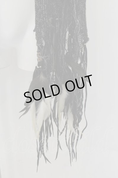 画像2: KMRii / Glitter STOLE Feather　ストール  ブラックｘシルバー O-24-10-10-109-KM-za-YM-OS (2)