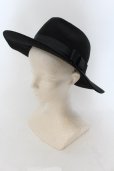 画像1: 【WINTERセール】MARDI GRAS / 金糸刺繍ツバ広ハット  ブラック O-24-10-10-110-MA-za-YM-ZT134 (1)