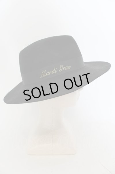 画像4: MARDI GRAS / 金糸刺繍ツバ広ハット  ブラック O-24-10-10-110-MA-za-YM-ZT134 (4)