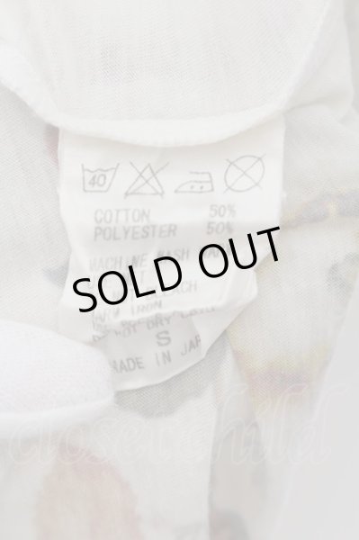 画像4: maxsix / スカルフラワープリントTシャツ S アイボリー O-24-10-10-009-ma-ts-YM-ZT057 (4)