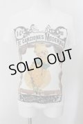 【WINTERセール】SHARE SPIRIT / サーカススカルTシャツ S ホワイト O-24-10-10-014-SH-ts-YM-ZT289