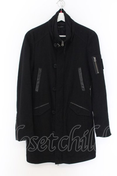 画像1: 【WINTERセール】CIVARIZE / ハイネック中綿コート 44 ブラック O-24-10-11-001-CI-ou-IG-ZT271