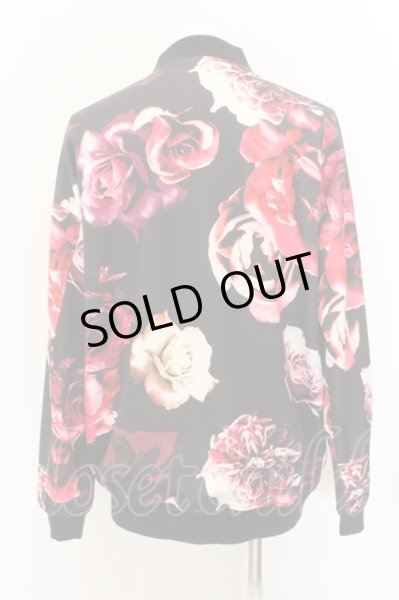 画像2: CIVARIZE / 薔薇柄ブルゾンジャケット 46 ブラックｘレッド O-24-10-11-031-CI-ou-YM-ZS (2)