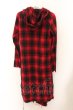 画像2: CIVARIZE / Volcano フード付きロングチェックガウンカーディガン 44 レッド O-24-10-11-034-CI-to-YM-OS (2)