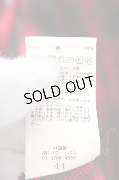 画像3: CIVARIZE / Volcano フード付きロングチェックガウンカーディガン 44 レッド O-24-10-11-034-CI-to-YM-OS (3)