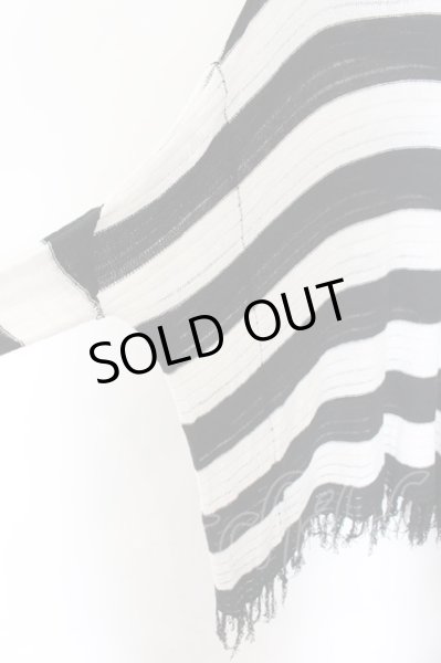 画像2: CIVARIZE / Extend フリンジドルマンニットソー F ホワイトｘブラック O-24-10-11-035-CI-to-YM-OS (2)