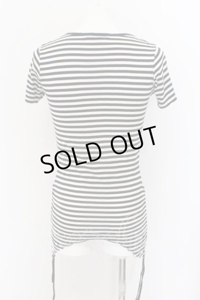 画像2: CIVARIZE / Determine サイドギャザーアイズTシャツ 44 ブラックｘホワイト O-24-10-11-047-CI-ts-YM-ZT378 (2)