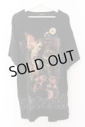 CIVARIZE / ヴィンテージプリントビッグTシャツ F ブラック O-24-10-11-049-CI-ts-YM-OS