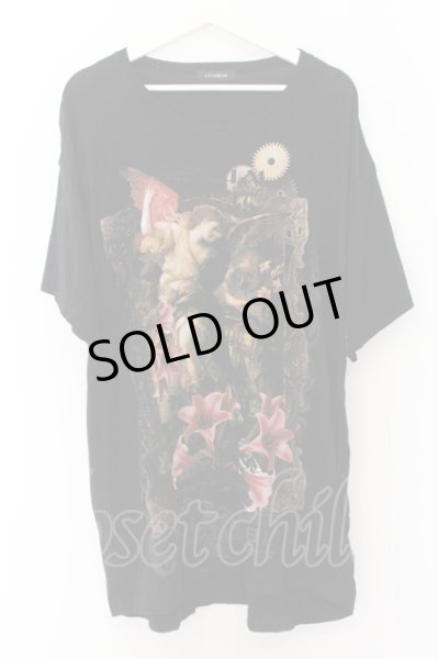 画像1: CIVARIZE / ヴィンテージプリントビッグTシャツ F ブラック O-24-10-11-049-CI-ts-YM-OS (1)