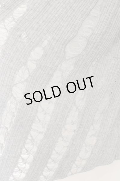 画像2: FUGA / FUGITIVE ブロークン編みロングカーディガン 44 グレー O-24-10-11-059-FU-to-YM-OS (2)