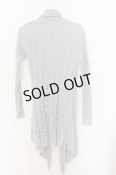 画像3: FUGA / FUGITIVE ブロークン編みロングカーディガン 44 グレー O-24-10-11-059-FU-to-YM-OS (3)