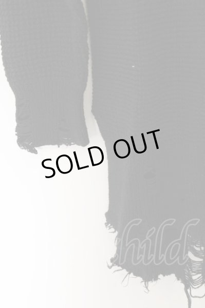 画像2: FUGA / IRONY ブロークンニットプルオーバー 44 ブラック O-24-10-11-061-FU-to-YM-OS (2)