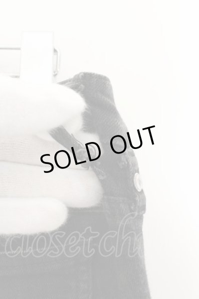 画像8: FAGASSENT / BATTLE ダメージデニムパンツ 28 ブラックｘレッド O-24-10-11-070-FA-pa-YM-ZT159 (8)