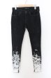 画像1: CIVARIZE / グラデーション顔料加工スキニーデニムパンツ 42 ブラックxホワイト O-24-10-11-071-CI-pa-YM-ZT159 (1)