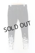 【WINTERセール】CIVARIZE / グラデーション顔料加工スキニーデニムパンツ 42 ブラックｘホワイト O-24-10-11-071-CI-pa-YM-ZT159