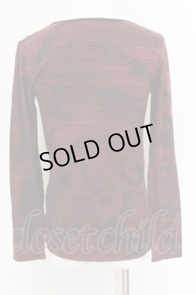 画像2: FUGA / スモークボーダーカットソー 46 ブラックｘレッド O-24-10-11-009-FU-to-YM-OS (2)