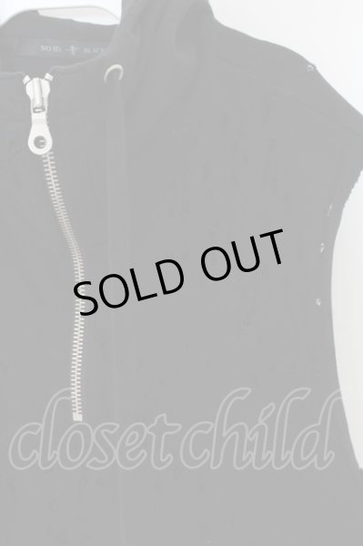 画像2: NO ID. BLACK / デストロイNSロングハーフZIPパーカー 1 ブラック O-24-10-11-077-NO-to-YM-ZT178 (2)