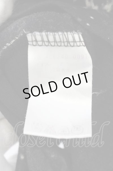 画像4: NO ID. / 総柄ロング半袖パーカー 2 ブラック O-24-10-11-081-NO-to-YM-OS (4)