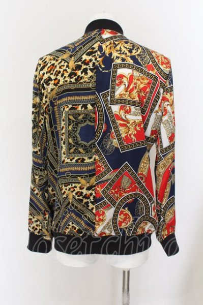 画像2: NO ID. BLACK / バンダナプリントジップアップブルゾンジャケット 2 マルチ O-24-10-11-082-NO-ja-YM-ZT079 (2)