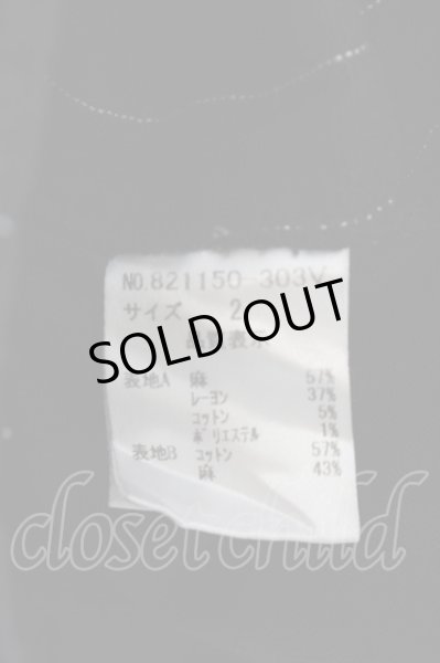 画像3: NO ID. / ストライプリネンフェイクレイヤードベスト 2 ブラック O-24-10-11-086-NO-to-YM-ZT378 (3)