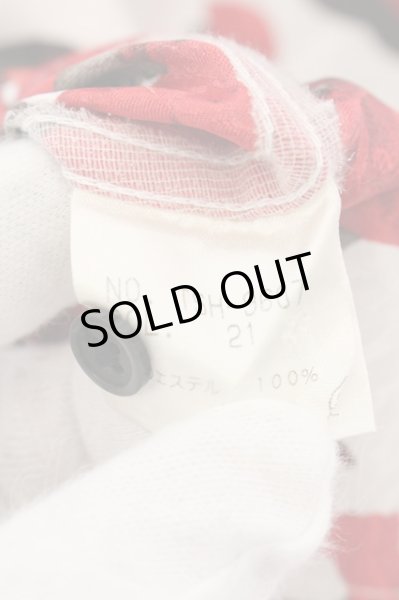 画像3: TORNADO MART / ローズジャガードクリスタルボタンダウンシャツ M レッドｘホワイト O-24-10-11-011-TO-sh-YM-ZT400 (3)