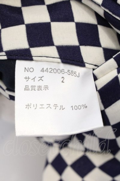 画像4: 【WINTERセール】NO ID. BLACK / フラッグチェックノッチドラペルテーラードジャケット 2 ホワイトｘネイビー O-24-10-11-093-NO-ja-YM-ZT180