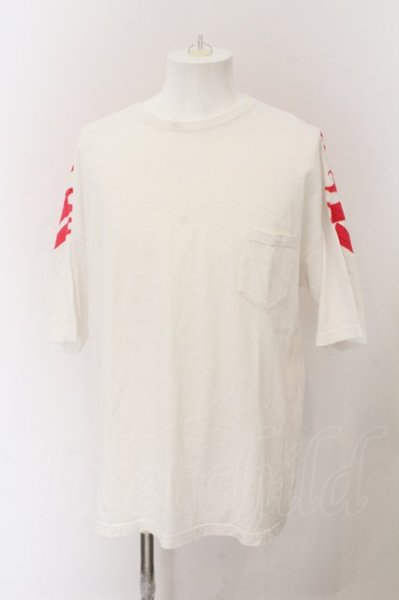 画像2: NO ID. BLACK / BLACK VISION ファイヤーペキBIG Tシャツ 2 ホワイト O-24-10-11-094-NO-ts-YM-ZT180 (2)