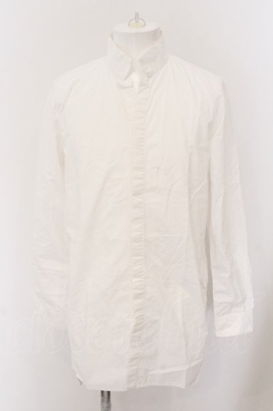画像1: NO ID. BLACK / Cクロスロングシャツ 2 ホワイト O-24-10-11-096-NO-sh-YM-ZT020 (1)