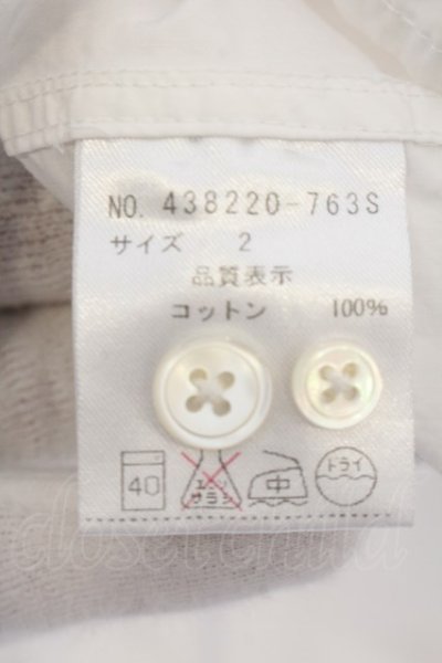 画像4: 【WINTERセール】NO ID. BLACK / Cクロスロングシャツ 2 ホワイト O-24-10-11-096-NO-sh-YM-ZT020