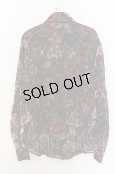 画像2: TORNADO MART / ベルベットフラワーシースルーシャツ M ブラック O-24-10-11-012-TO-sh-YM-ZT400 (2)