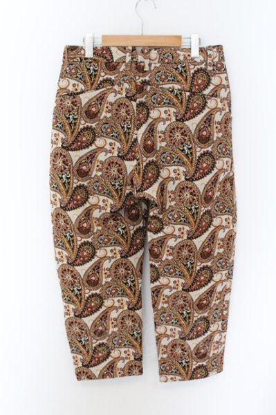 画像2: NO ID. / コットンペイズリーワイドトラウザーズパンツ 2 アイボリー O-24-10-11-102-NO-pa-YM-ZT290 (2)