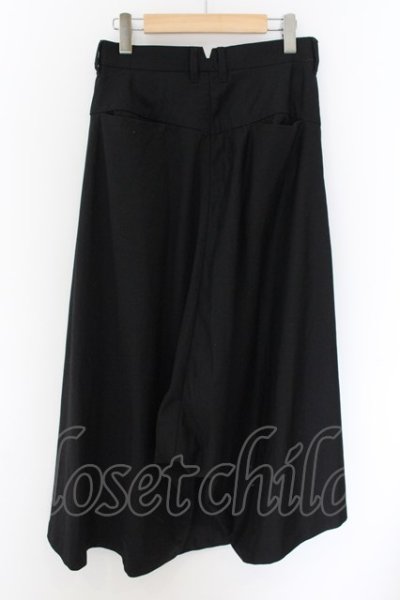 画像2: 【WINTERセール】NO ID. BLACK / TRストレッチアシンメトリードレープトラウザーズ 2 ブラック O-24-10-11-108-NO-pa-YM-ZT271