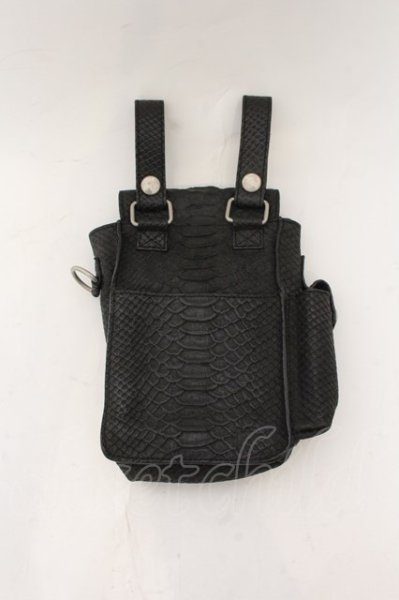 画像3: NO ID. / パイソンシザーバッグ ブラック O-24-10-11-111-NO-za-YM-ZT-MK001 (3)