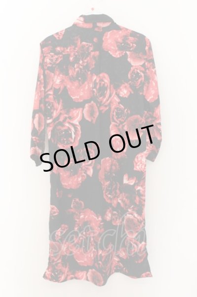 画像2: CIVARIZE / ローズジャガードロングシャツ 44 ブラックｘレッド O-24-10-11-015-CI-sh-YM-ZT400 (2)